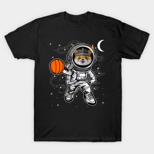 Astronaut Basketball Floki Inu Coin To The Moon Floki Army Crypto Token Cryptocurrency Blockchain Wallet Birthday Gift For Men Women Kids T-Shirt